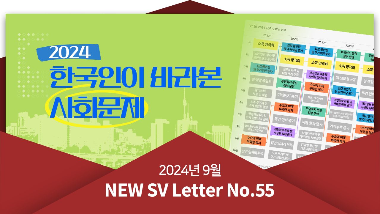 [뉴쓰비레터 No.55] 2024년, 올해 한국인이 바라본 사회문제는?