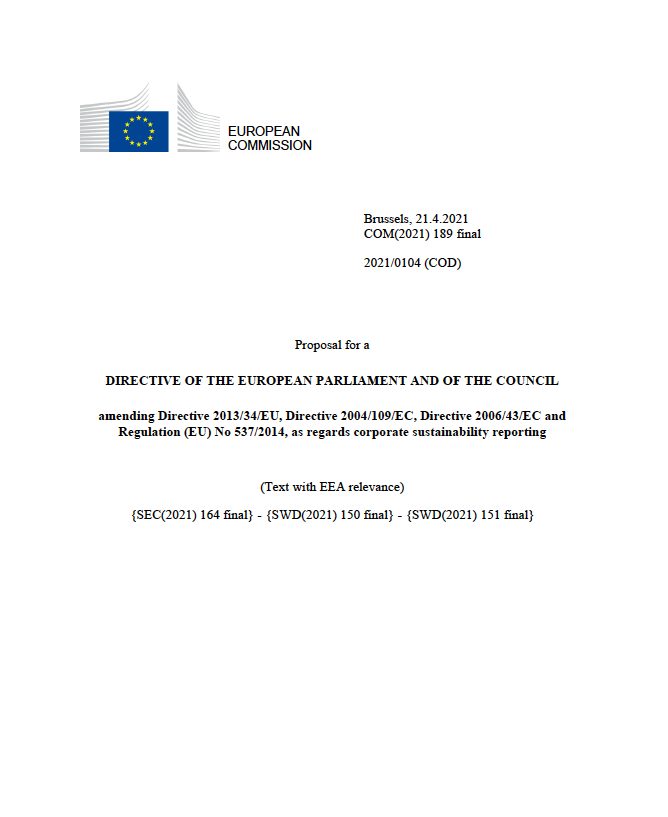 EU CSRD(Corporate Sustainability Reporting Directive)-2021